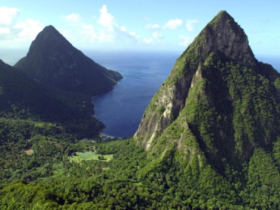 The world-famous Pitons: photo credit, The Star